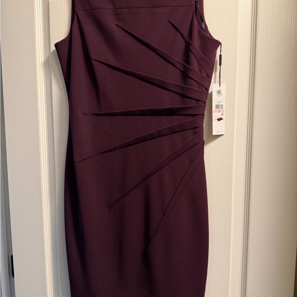 NWT Calvin Klein Deep Burgandy Sheath Dress